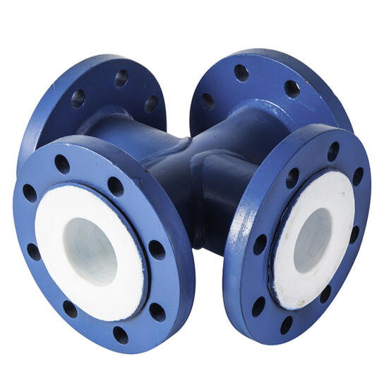 PTFE-lined four-way valve